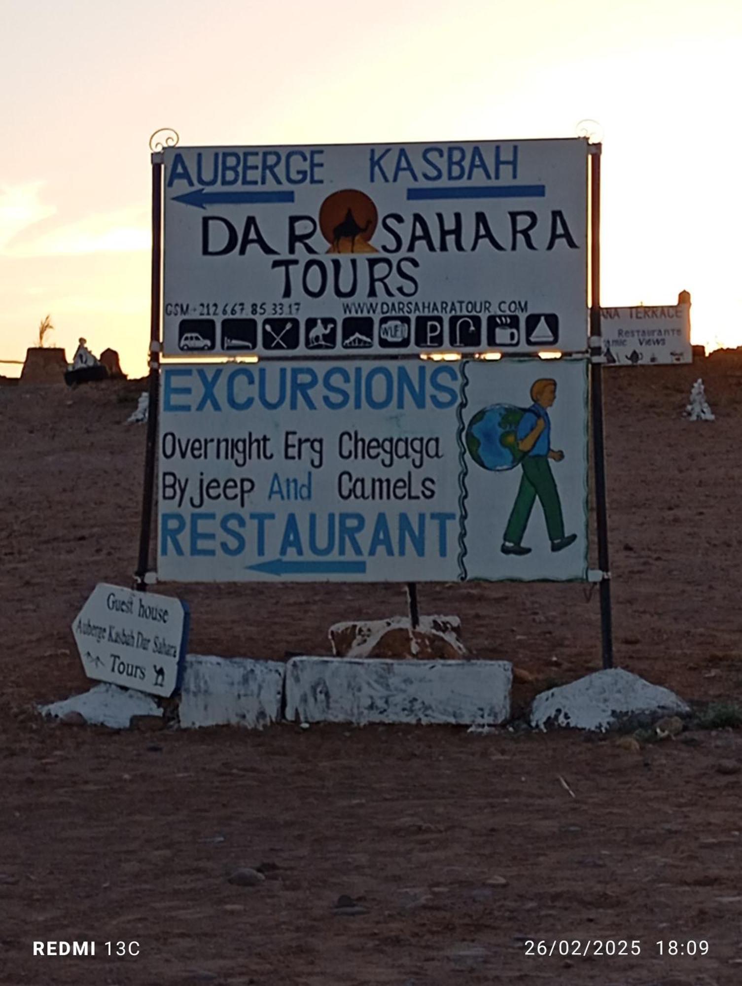Auberge Kasbah Dar Sahara Tours M'Hamid Exteriör bild